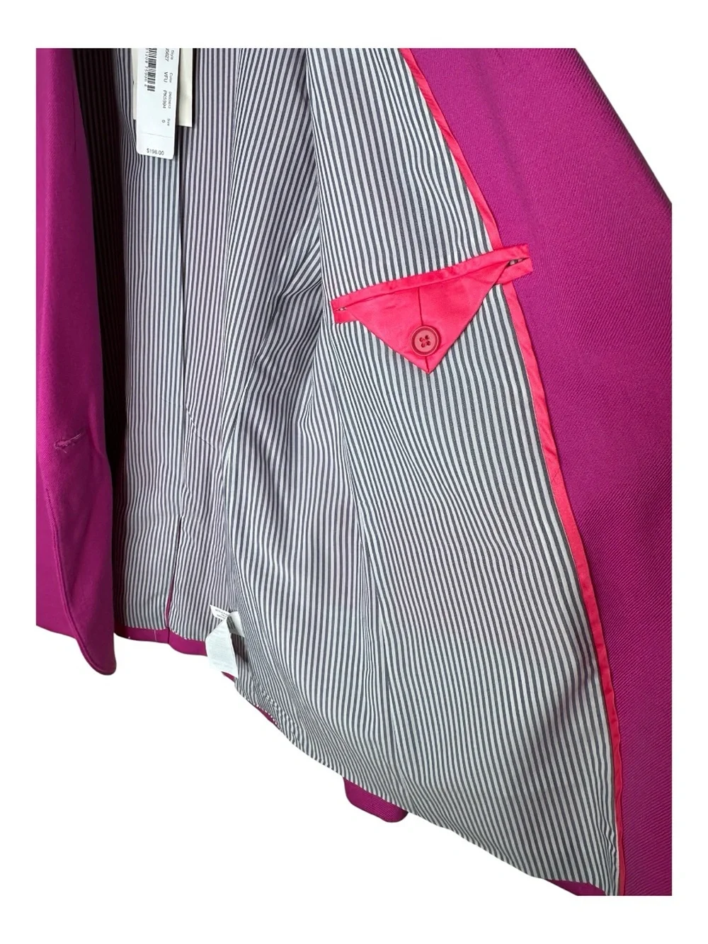 J. Crew Parke Blazer In Wool Flannel Size 6 Vintage Fuschia New - Picture 2 of 11